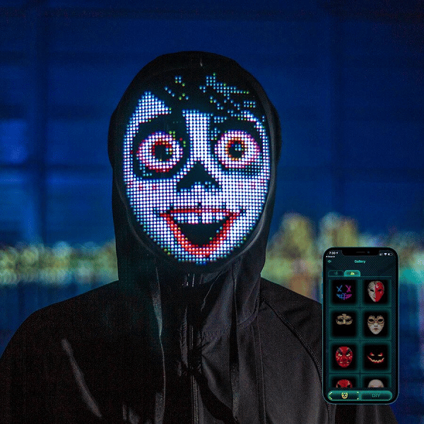 FACE TRANSFORMING LED MASK - APP CONTROLLED - RECHARGEABLE