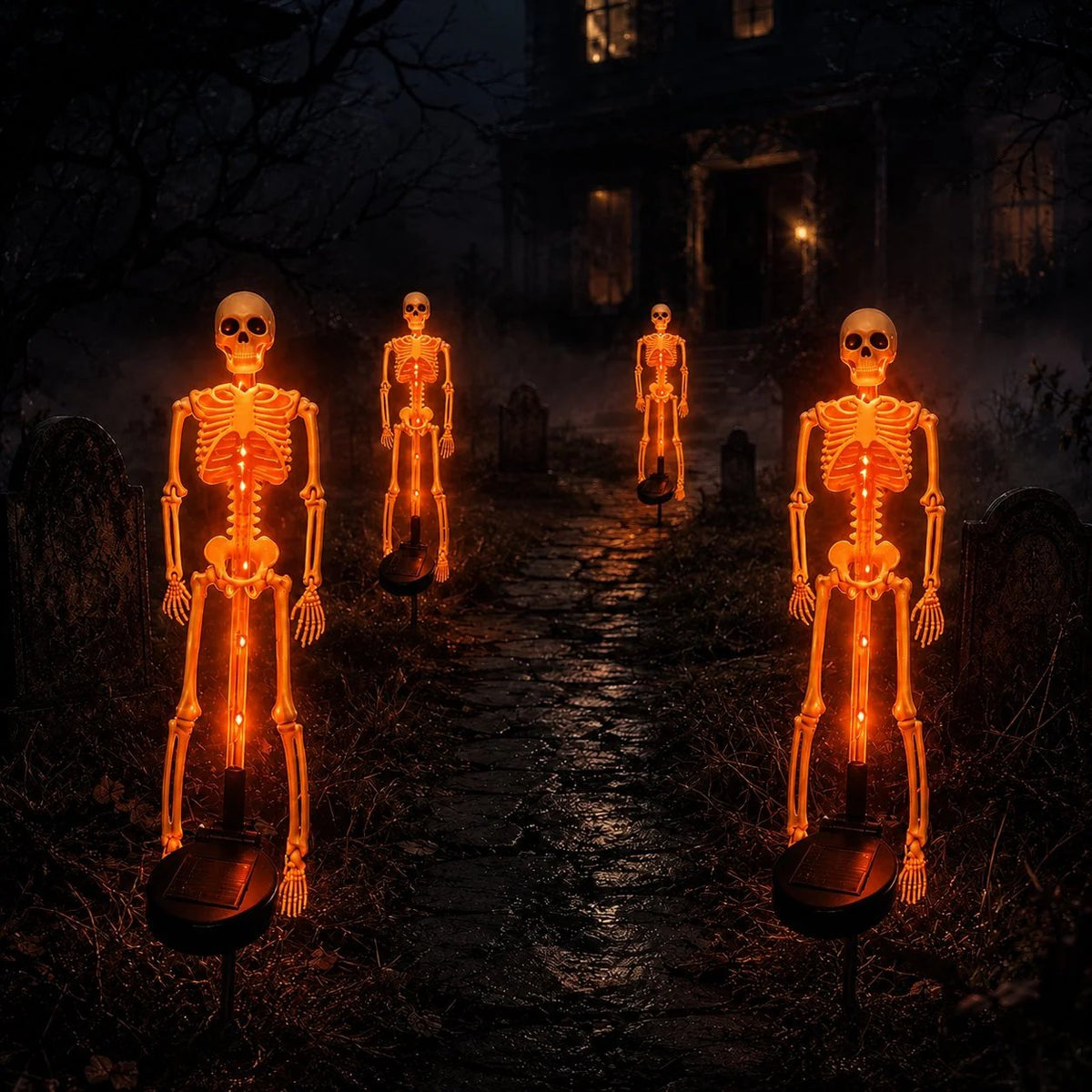 Halloween Skull Solar Garden Lights