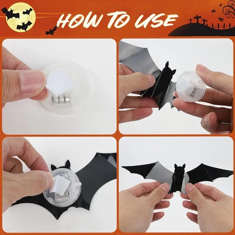 2026 Hot Sale 3D LED Bat Wall Decorations