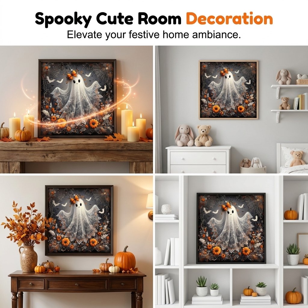 Cute Halloween Ghost DIY Diamond Painting Kit