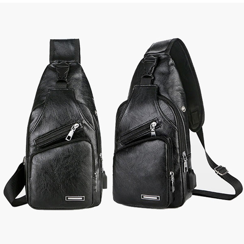 Men's Multifunctional High Quality Leather Chest Bag