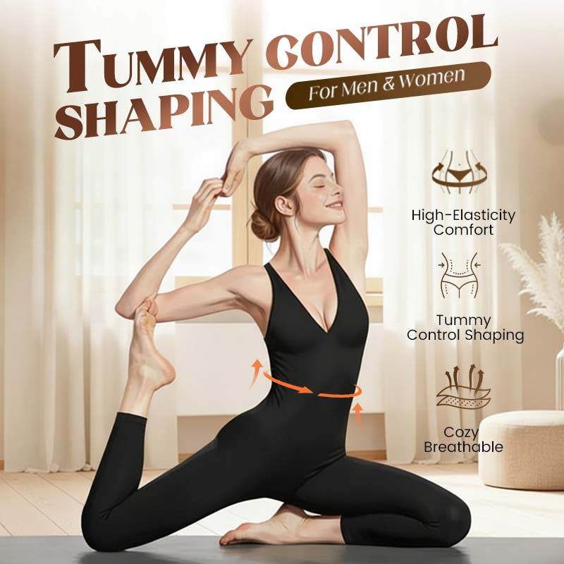 High-Stretch V-Neck Jumpsuit