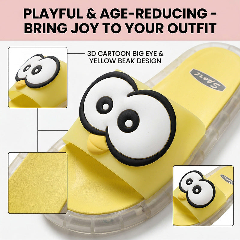 Cute slippers with cartoon motifs that glow