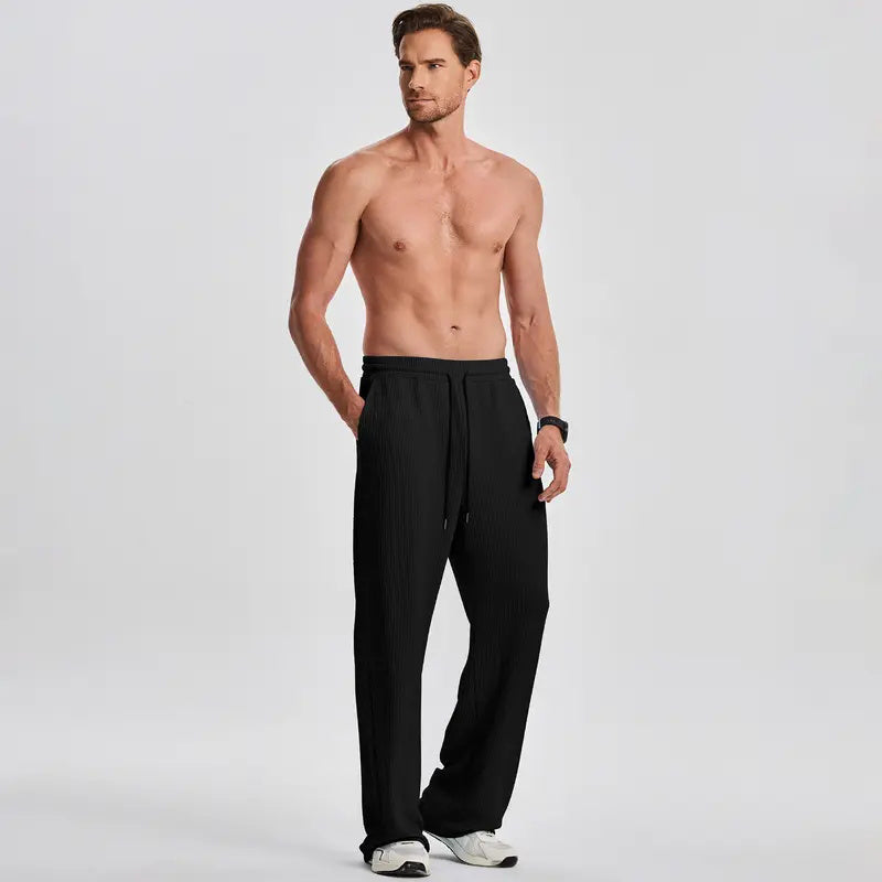 Men's Ribbed Sleeveless Tank Top & Pants 2-Piece Set