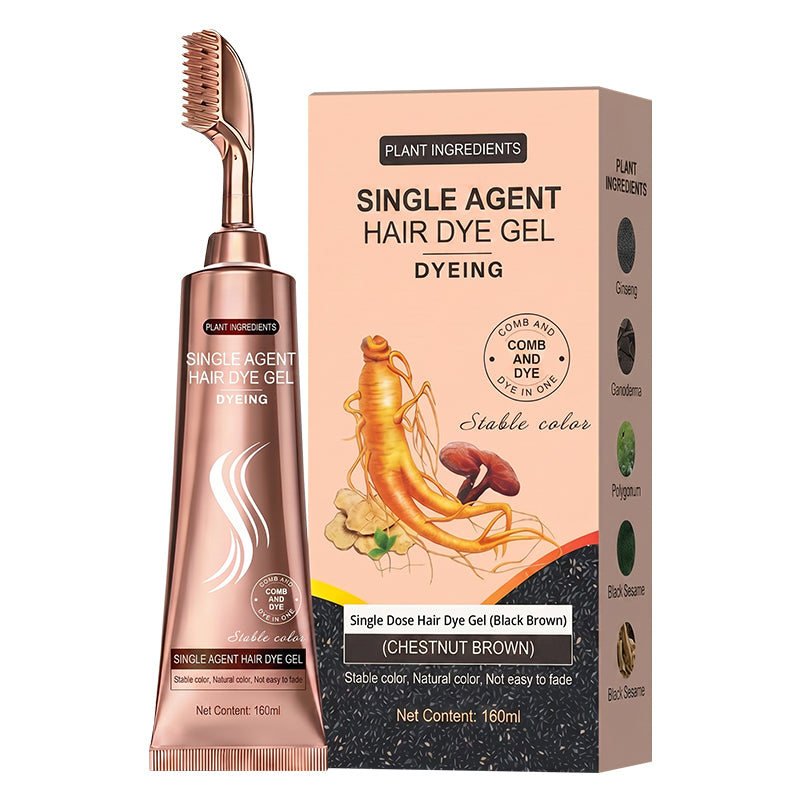 Single-Agent Hair Dye Gel with Comb